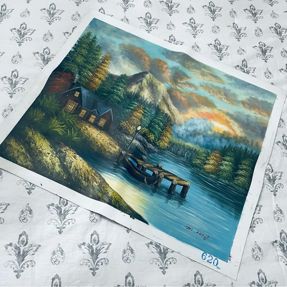 Unframed painting on Canvas by M King - Picture 2 of 3